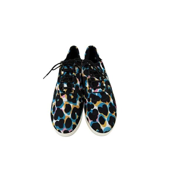 Stuart Weitzman Home Stretch Multicolor Leopard Sneakers Stretch Womens 9.5 M - Picture 3 of 8
